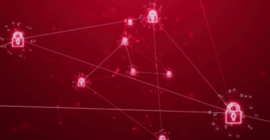 Red Gradient background with cartoon locks throughout