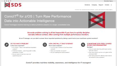 ConicIT real-time mainframe operations intelligence page