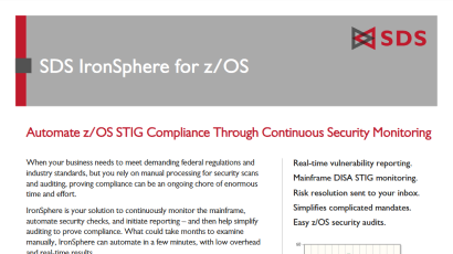 SDS IronSphere for z/OS Datasheet