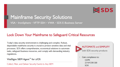 Mainframe Security Datasheet