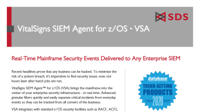 VitalSigns SIEM Agent for z/OS Datasheet