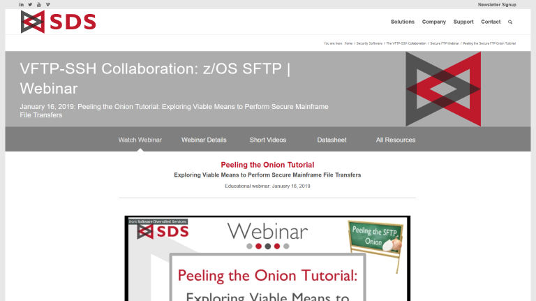 Peeling the Onion Tutorial webinar - January 2019