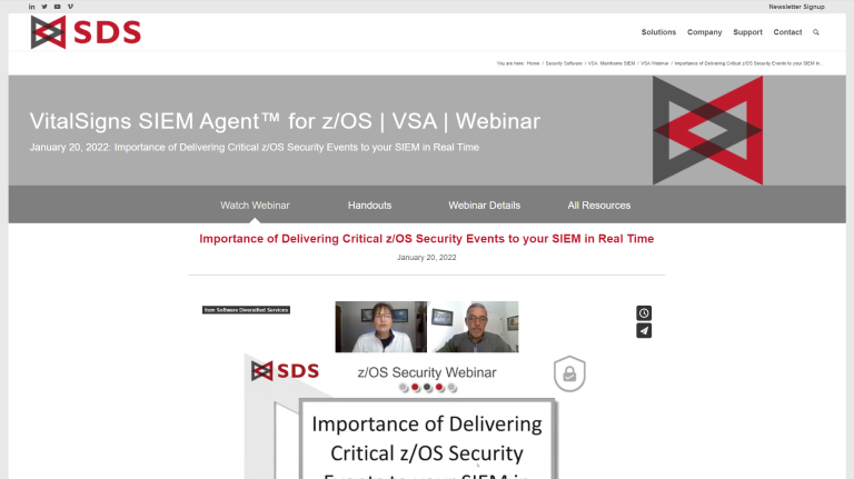 VSA webinar page - Jan 2022