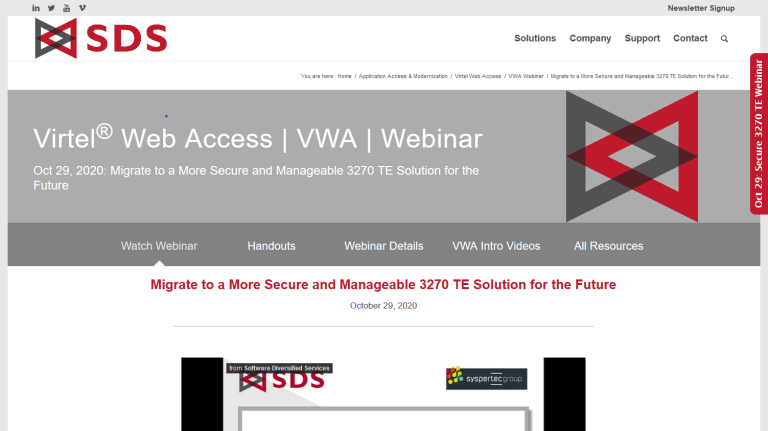 VWA Webinar page - Oct 29,2020